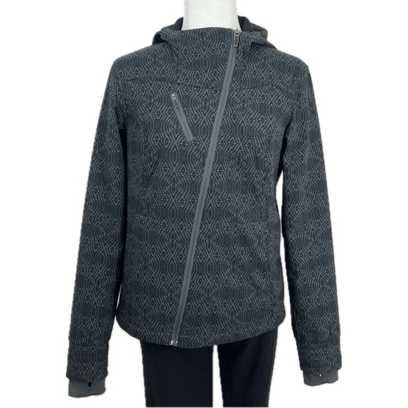 Columbia Sportswear Company Jackets & Blazers - Columbia Jacket Asymmetrical Zip Omni-Shield Softshell Hooded Black Gray Medium
